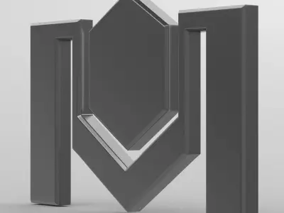 belkomunmash logo 3D model by 3dlogoman