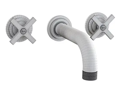 Landmark Industrial wall mounted mixer by Samuel Heath  3D model buy