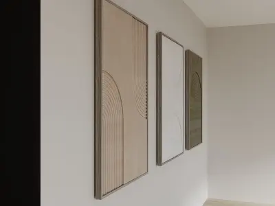 Modern painting set Free 3D model