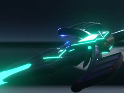 Fancy Glowing Sword 3D model