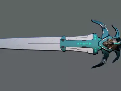Lich King Frostmourne Cyberpunk Sword 3D STL Free 3D print model