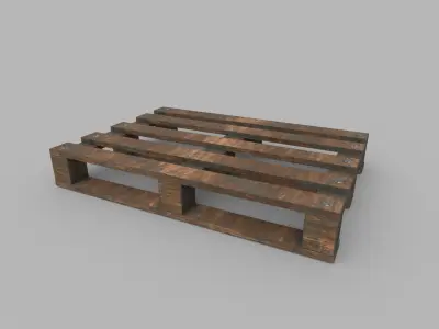 PALLET 3D LOW POLY wooden Low-poly 3D model