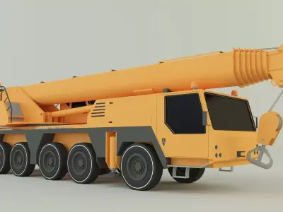 Camion grue LTM 1110 crane 3D model