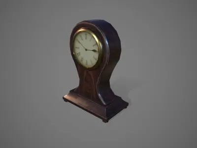 Desk Clock Free low-poly 3D model
