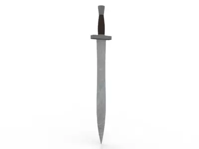 Short Sword Low-poly 3D model