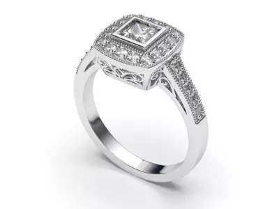 solitaire with ring sizes  8 part S80 3D print model