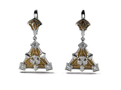 Antique style Earrings 3D print model