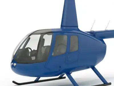 Light Utility Helicopter Blue Edition 3D model