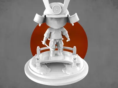Mini samurai  Free 3D print model