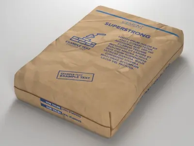 Cement Bag Low-poly 3D model