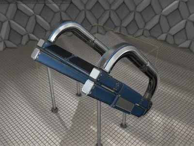 Sci-Fi Stairs - 12 - Blue Version Low-poly 3D model