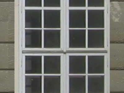 castle window in wooden house Free 3D model