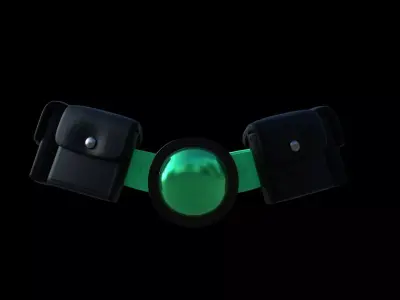 Utility belt and pouches Low-poly 3D model