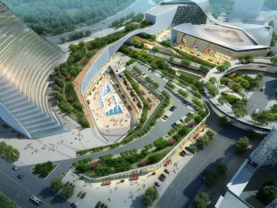 3Dmax fashion city commercial square building 81 3D model
