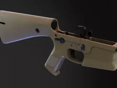 KP15 polymer AR15 Receiver Low-poly 3D model