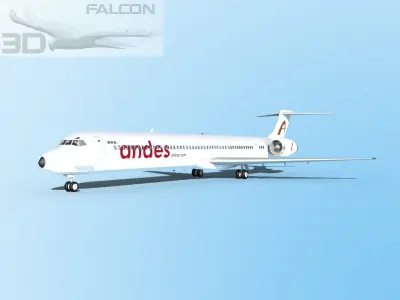 Falcon3D MD-80 Andes Lineas Aereas 3D model