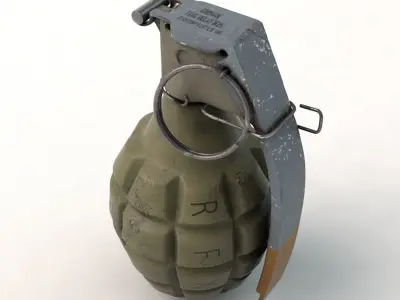 WWII Mk 2 Pineapple Grenade Low-poly 3D model