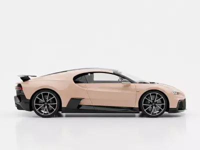 Bugatti Chiron Pur Sport Low-poly 3D model