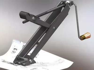 Jack hydraulic lifter Free 3D model