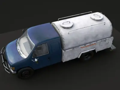 tanker truck Low-poly 3D model purchase