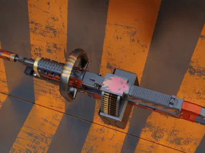 Kac heavy machine gun 3D model