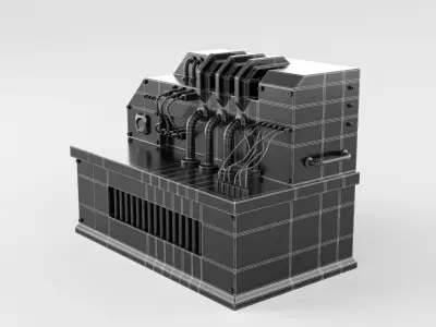 Sci-Fi Generator Low-poly 3D model purchase