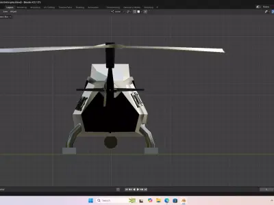 Game-Ready Low Poly Stylized Police Helicopter Free low-poly 3D model