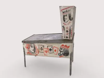 Old Pinball Machine 3D model