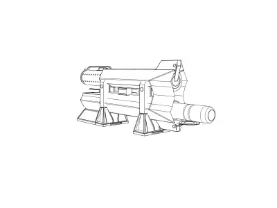Missile Launcher -Anti-Ship Low-poly 3D model