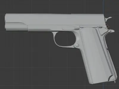 1911A1 pistol Low-poly 3D model