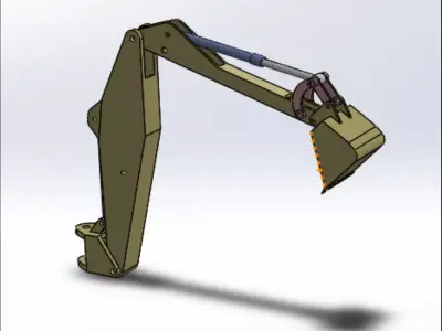 MOVABLE EXCAVATOR ARM 3D print model