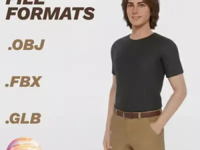 Ultimate Man Pack with 35 Animations Low-poly 3D model
