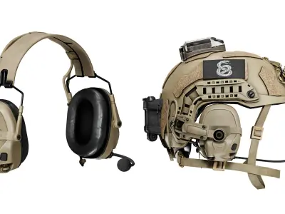 OPSCORE AMP HEADSET Low-poly 3D model