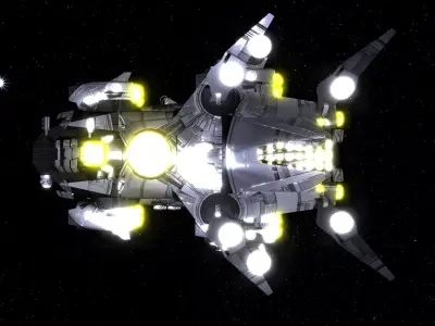 Kings - Interceptor Ship - Updated Low-poly 3D model