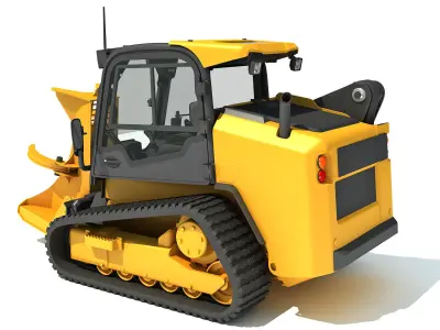 Skid Steer Tree Cutter 3D model