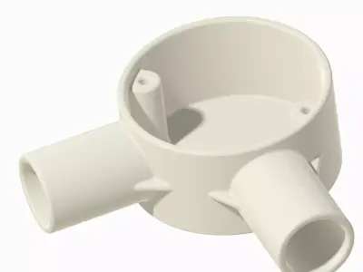Electrical Two Way Junction Box 3D print model