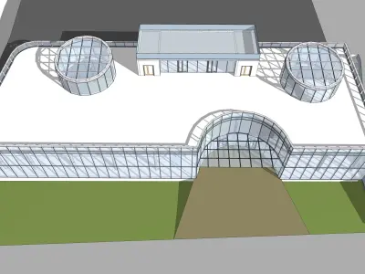 3D model of a two-storey office building 3D model