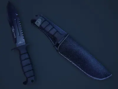knife Low-poly 3D model 23