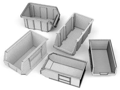 Plastic storage bin vol 01 3D model