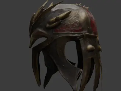 Dragon Helmet Free low-poly 3D model
