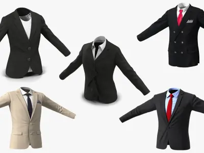 Suit Jackets Collection 3D model
