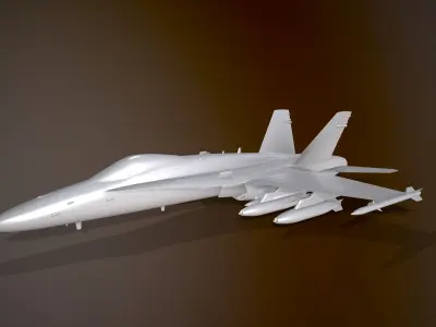 Fighter Plane Low-poly 3D model