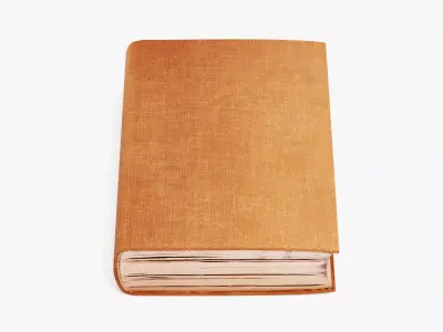 Blank Book V4 - Realistic Closed Publication with Aged Hardcover 3D model