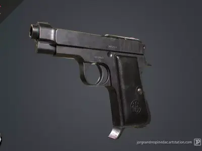 Beretta Pistol 1934 - Game Ready Low-poly 3D model
