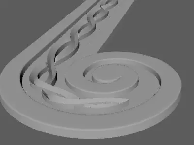 Central decor ornament for furniture Free 3D model 23