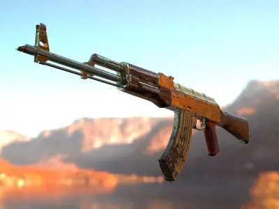 AK-47 ak - rifle Free low-poly 3D model