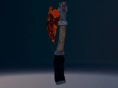 4 BATTLE WEAPONS Low-poly 3D model