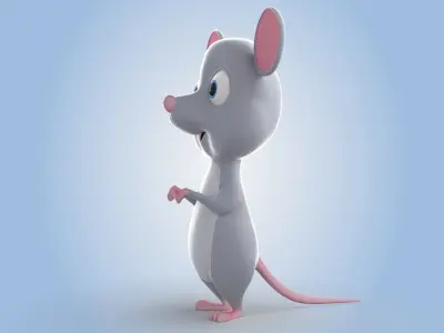 Cartoon Rat 3D model