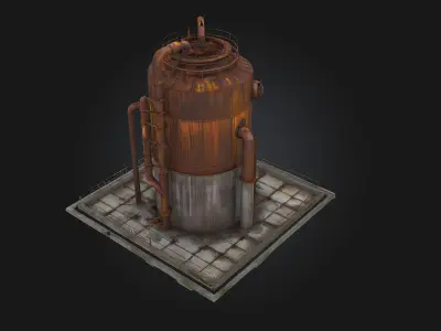 Rusty Silo  Weathered Giant of the Farmland 3D model