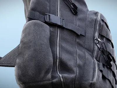 Backpack Game-Ready Low-poly 3D model